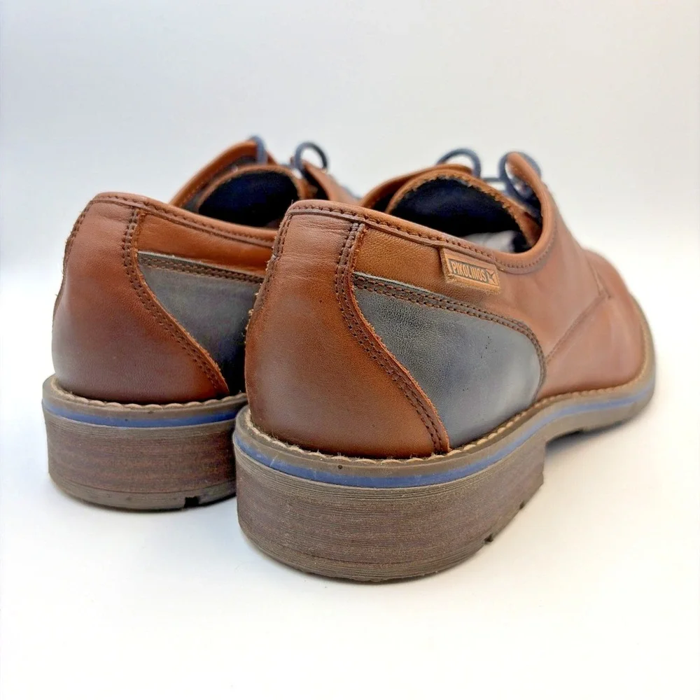 Pikolinos York Oxfords Men's Lace Up Brown Leather Shoes EU 42 US 8.5 Portugal